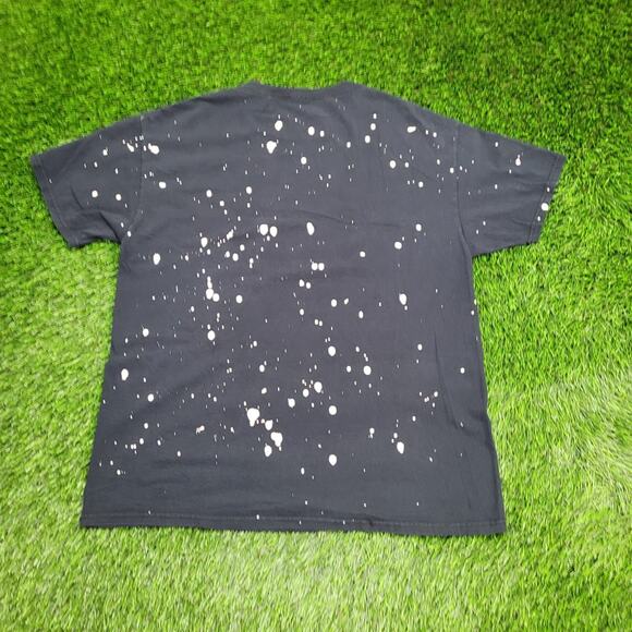 Guns-N-Roses Skull Rose Shirt Large 21x27 Bleached Black - Picture 2 of 12